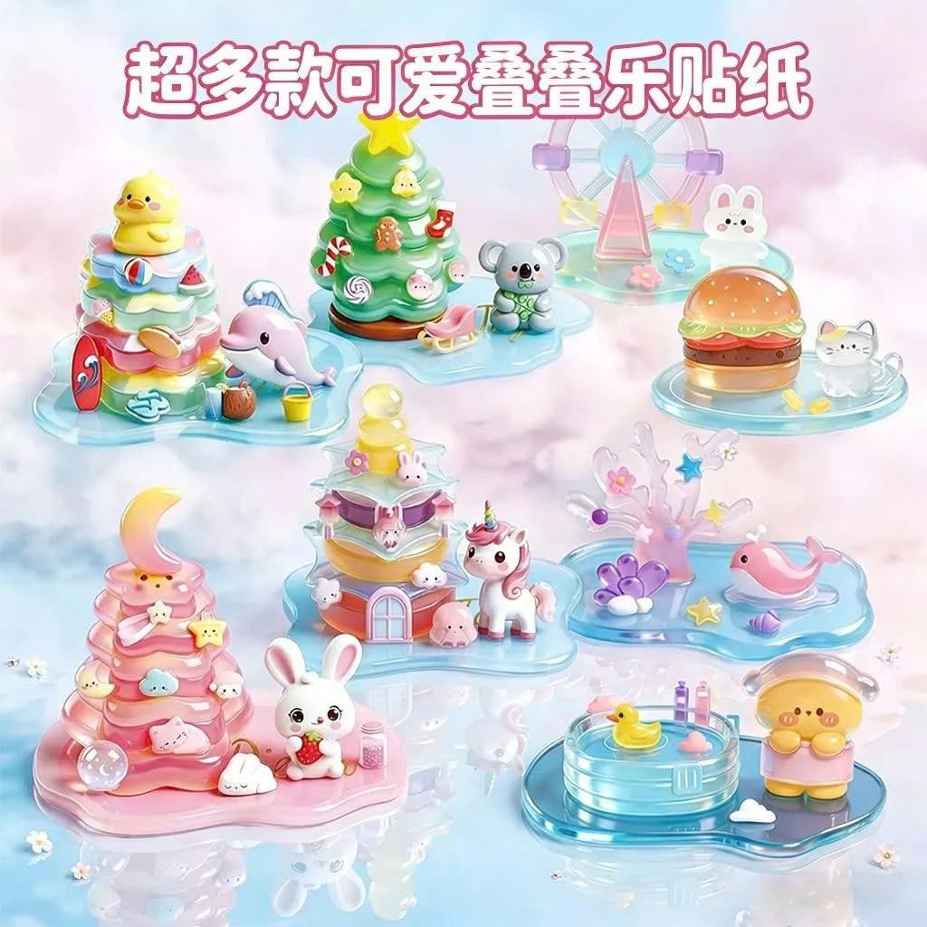 (SIZE TO) Sticker 3D Dán Dập Nổi Miếng Dán Chết Le Sáng Tạo Đồ Trang Trí Nhỏ Nhãn Dán Ba Chiều