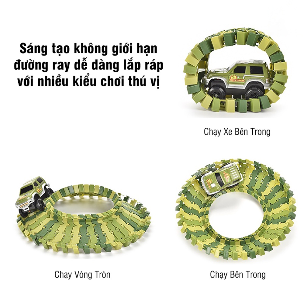 Bộ lắp ghép đường đua khủng long, đường hầm khủng long