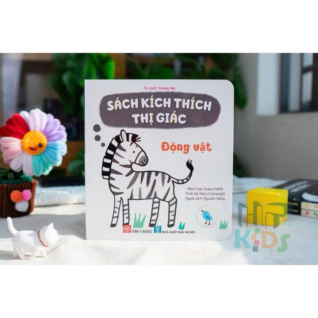 Sách kích thích thị giác - Đen trắng và màu sắc tương phản cho bé 0 -3 tuổi - Đinh Tị Books