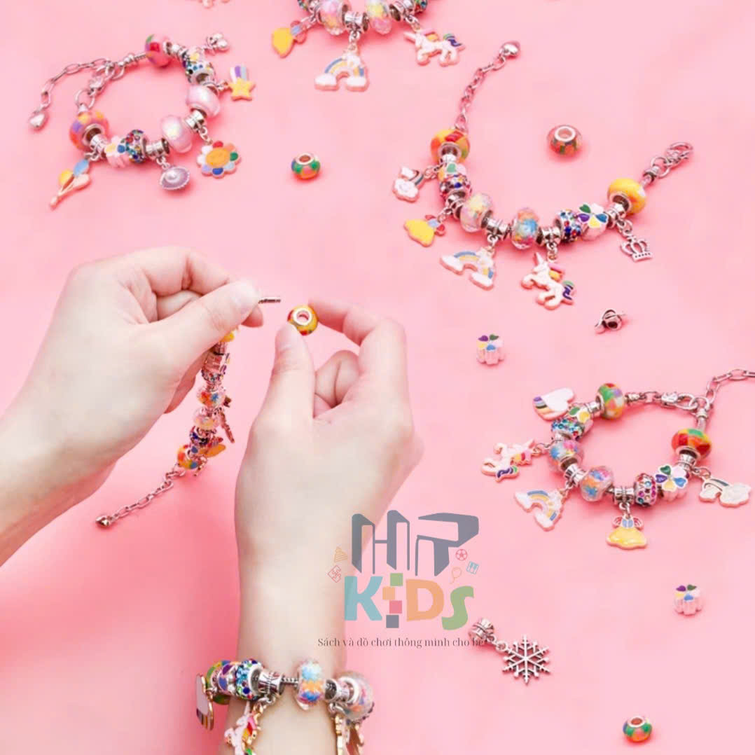 DIY Hộp quà, hôp trang sức charm kèm vòng tay, dễ thương đáng yêu cho bé gái