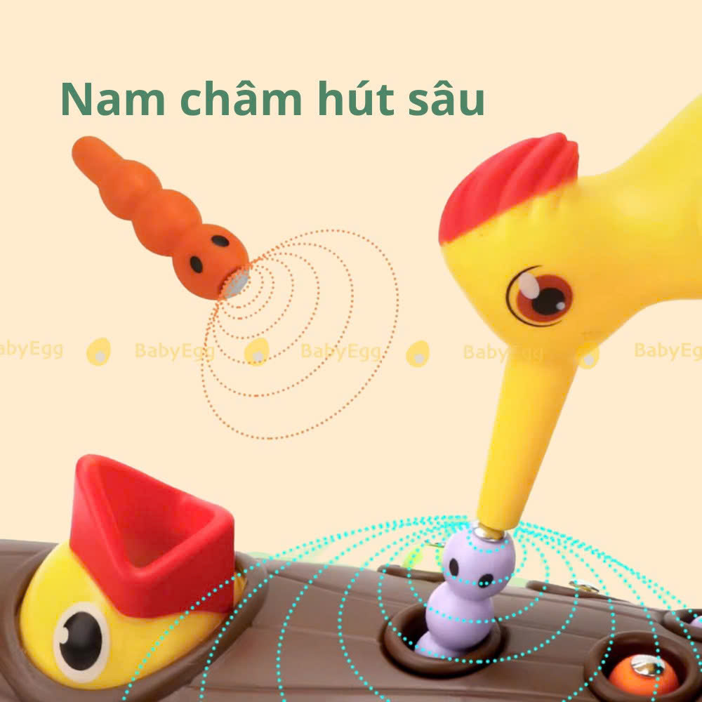 Bộ Đồ Chơi Nam Châm Chim Gõ Kiến Bắt Sâu Giáo Dục Vận Động - Unisex 2 Tuổi Trở Lên