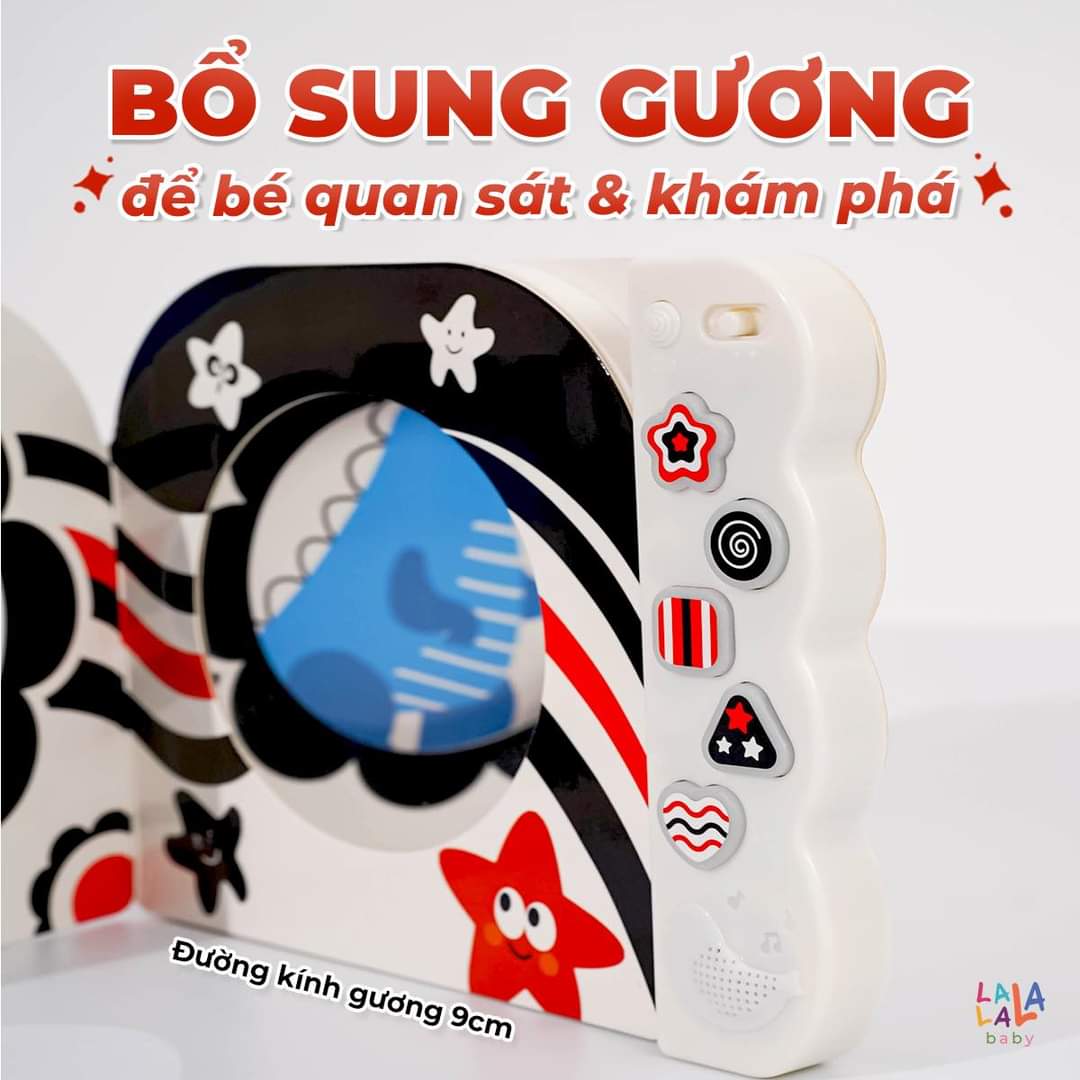 Sách âm thanh Lalalook đồ chơi kích thích thị giác não bộ phát triển cho bé sơ sinh Lalala baby