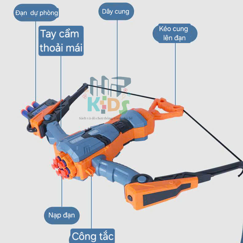 Đồ chơi cung tên, bắn súng cây nỏ kèm theo dây cung và phụ kiện cho bé vi chơi, vận động