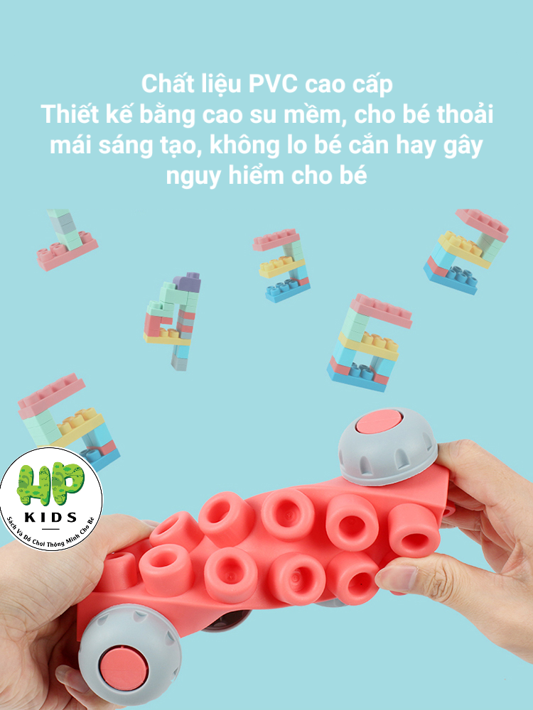 Đồ chơi lắp ráp size lớn cao su mềm cho bé