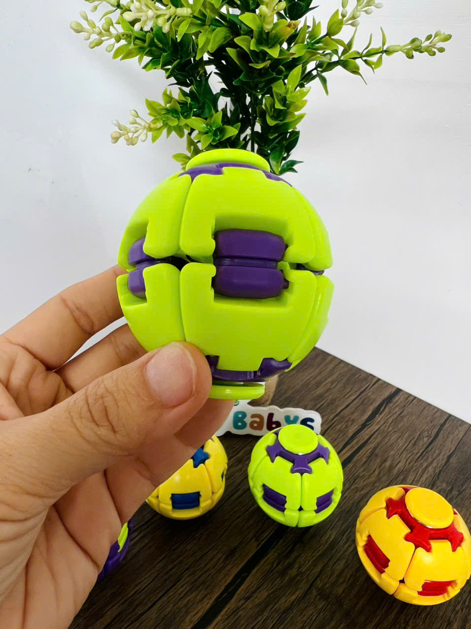 Bóng Xoay 3D Fidget Spinner, Quả Cầu Con Quay Biến Hình Giúp Giải Trí, Giảm Căng Thẳng Hiệu Quả