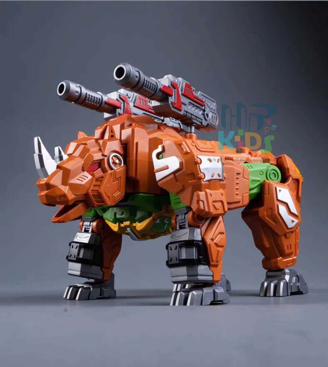 Đồ chơi Tê giác biến hình Robot cao 23cm, Qùa cho bé trai, bé gái