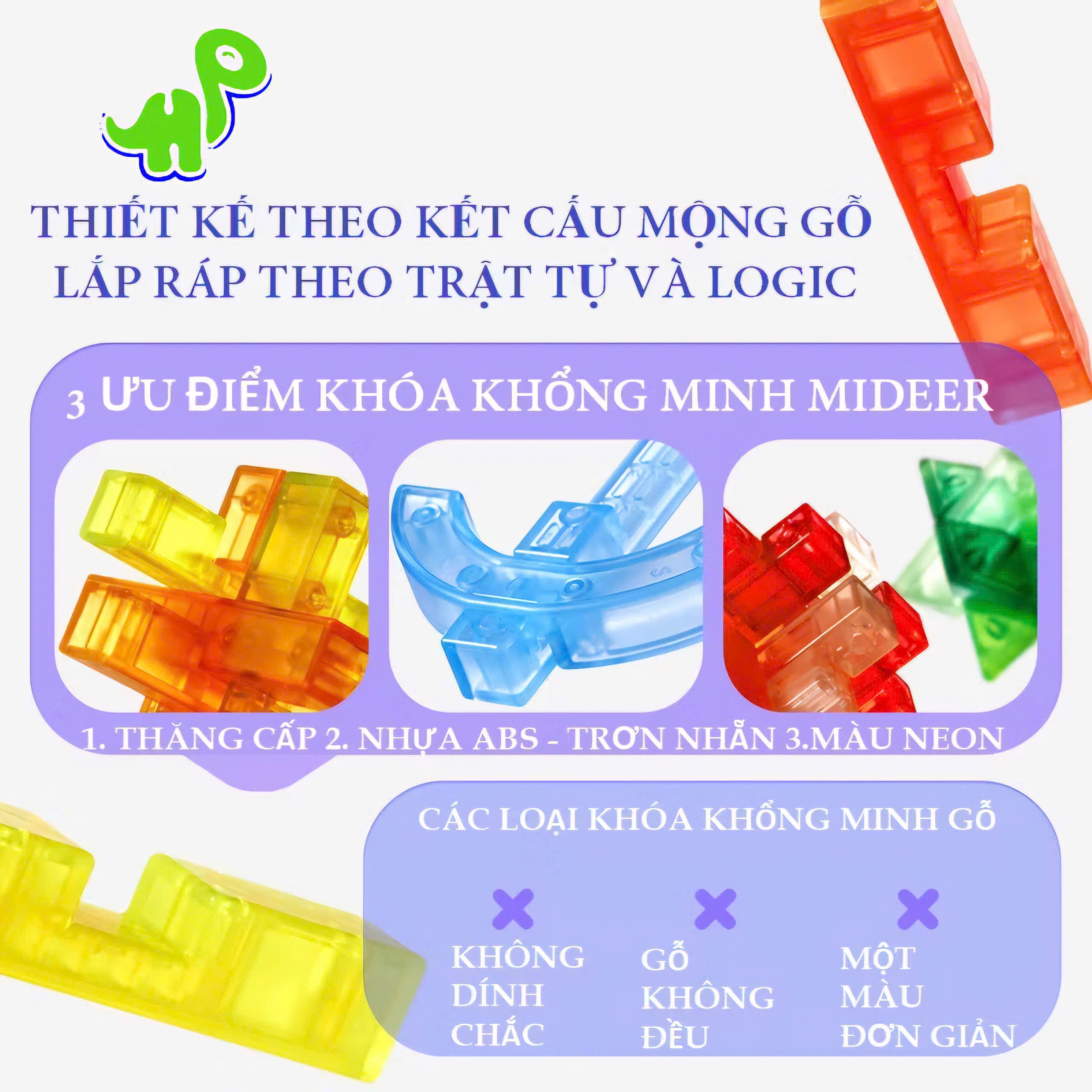 Hàng hộp cao cấp Khóa Luban, Khóa Khổng Minh Rubik kích thích trí thông minh cho trẻ và sự tư duy logic