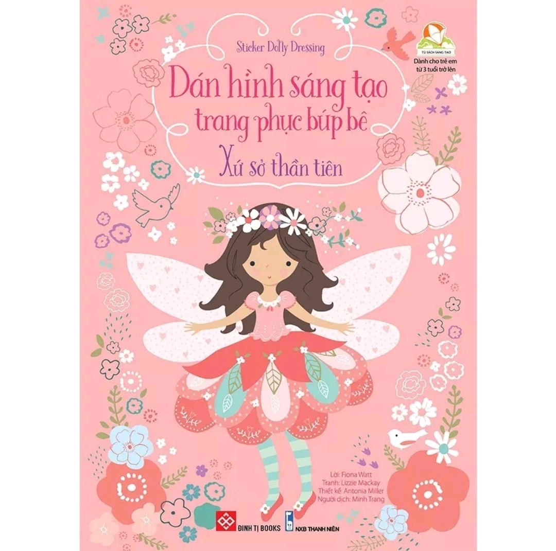 Sách - Dán hình sáng tạo trang phục búp bê - Sticker Dolly Dressing - Dành cho trẻ từ 3 tuổi - Đinh Tị Books