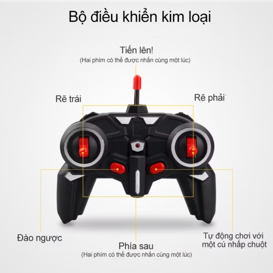 Xe Củ Coc Điều Khiển Từ Xa Sạc Pin LED Đa Chiều 680 Độ Gầu Kim Loại - Xe Ben Nông Nghiệp cho Bé