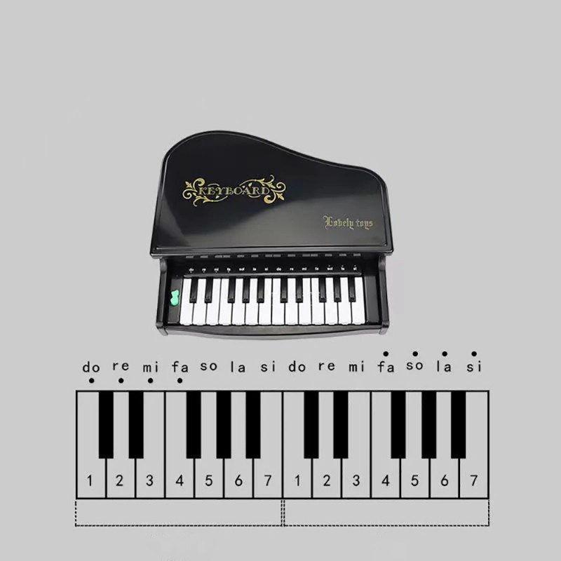 Đồ chơi Đàn piano mini 26 phím kèm đèn cho bé yêu