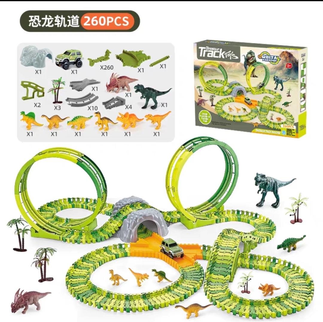 Bộ lắp ghép đường đua khủng long, đường hầm khủng long