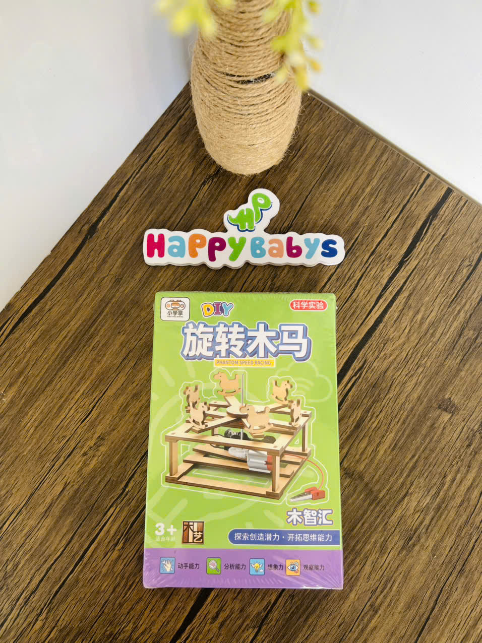 Đồ Chơi Lắp Ráp STEM Bằng Gỗ Tự Làm Có Động Cơ Phát Triển Tư Duy Sáng Tạo Cho Bé