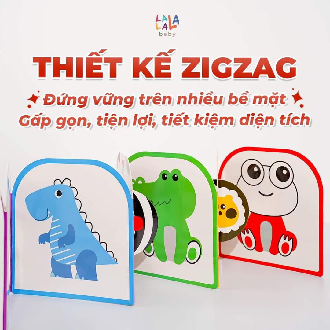 Sách âm thanh Lalalook đồ chơi kích thích thị giác não bộ phát triển cho bé sơ sinh Lalala baby