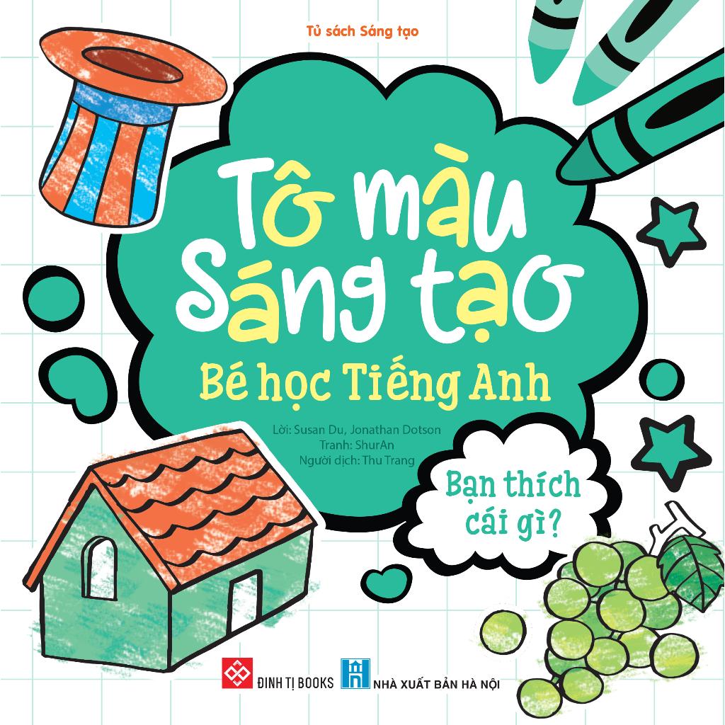 Sách - Tô màu sáng tạo, bé học tiếng Anh - Đinh Tị