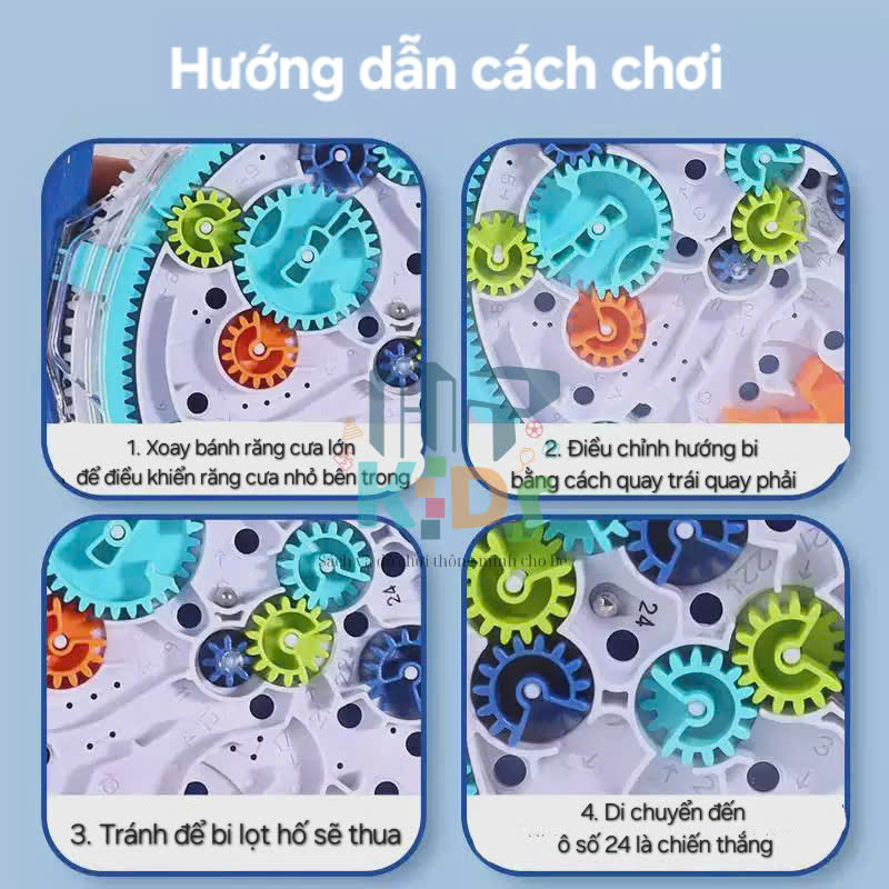 Đồ chơi ln bi đi qua mê cung bánh răng cưa, rèn luyện khả năng tập trung và vận động tinh cho bé