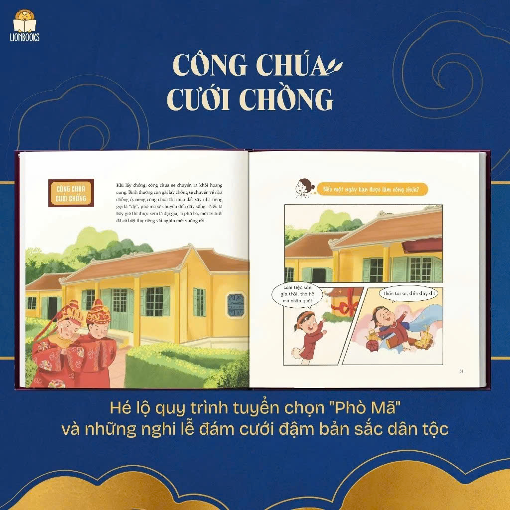Cuốn Cành vàng lá ngọc Nếu bạn là công chúa? - Dòng sách Lịch sử hài hước dành cho bé từ 5+ tuổi Lionbooks