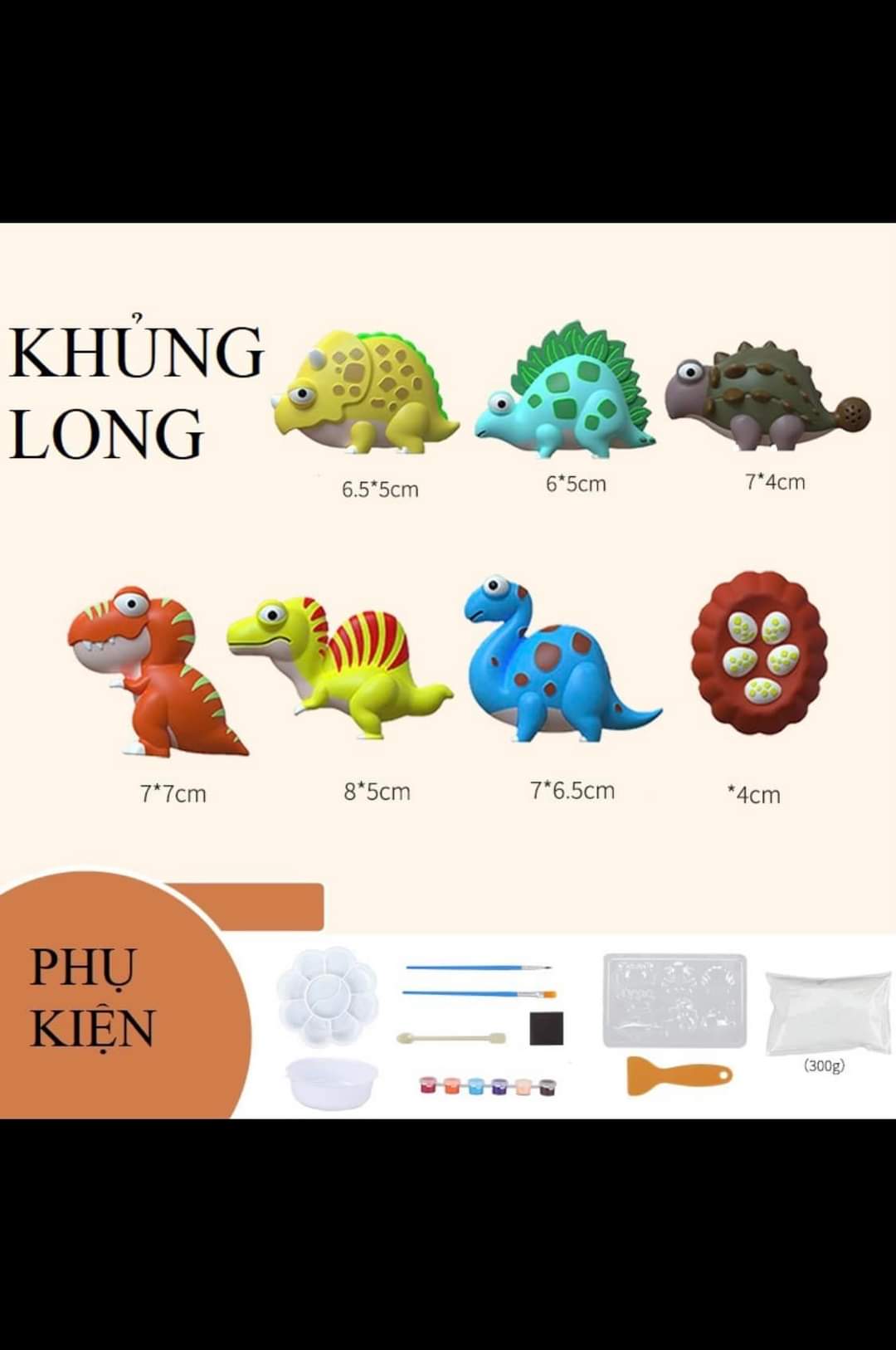 Set tự làm thạch cao tô tượng cho bé, kèm màu vẽ, khuôn, cọ v.v....