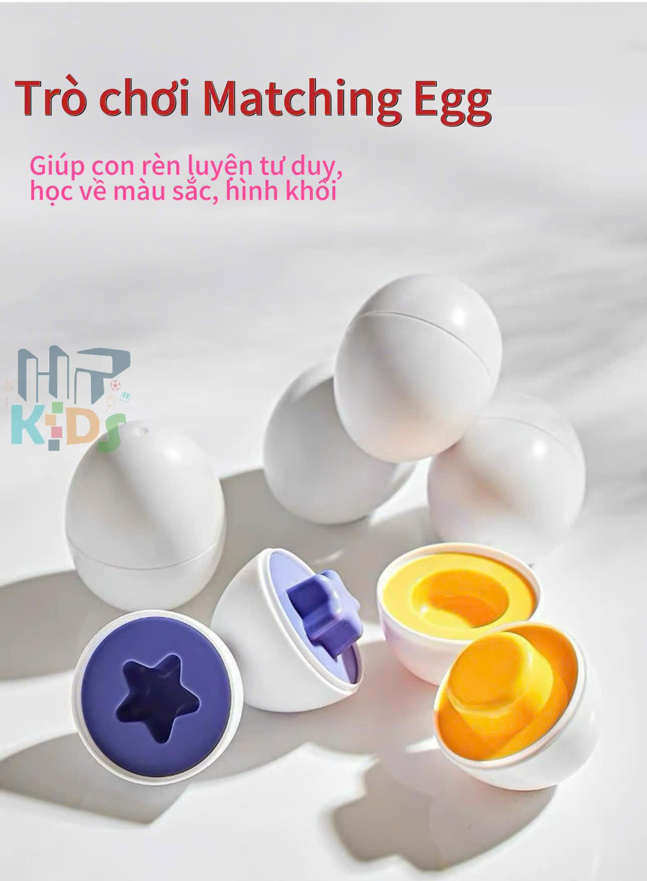 Đồ chơi xếp tháp lật đật kèm trứng cho bé