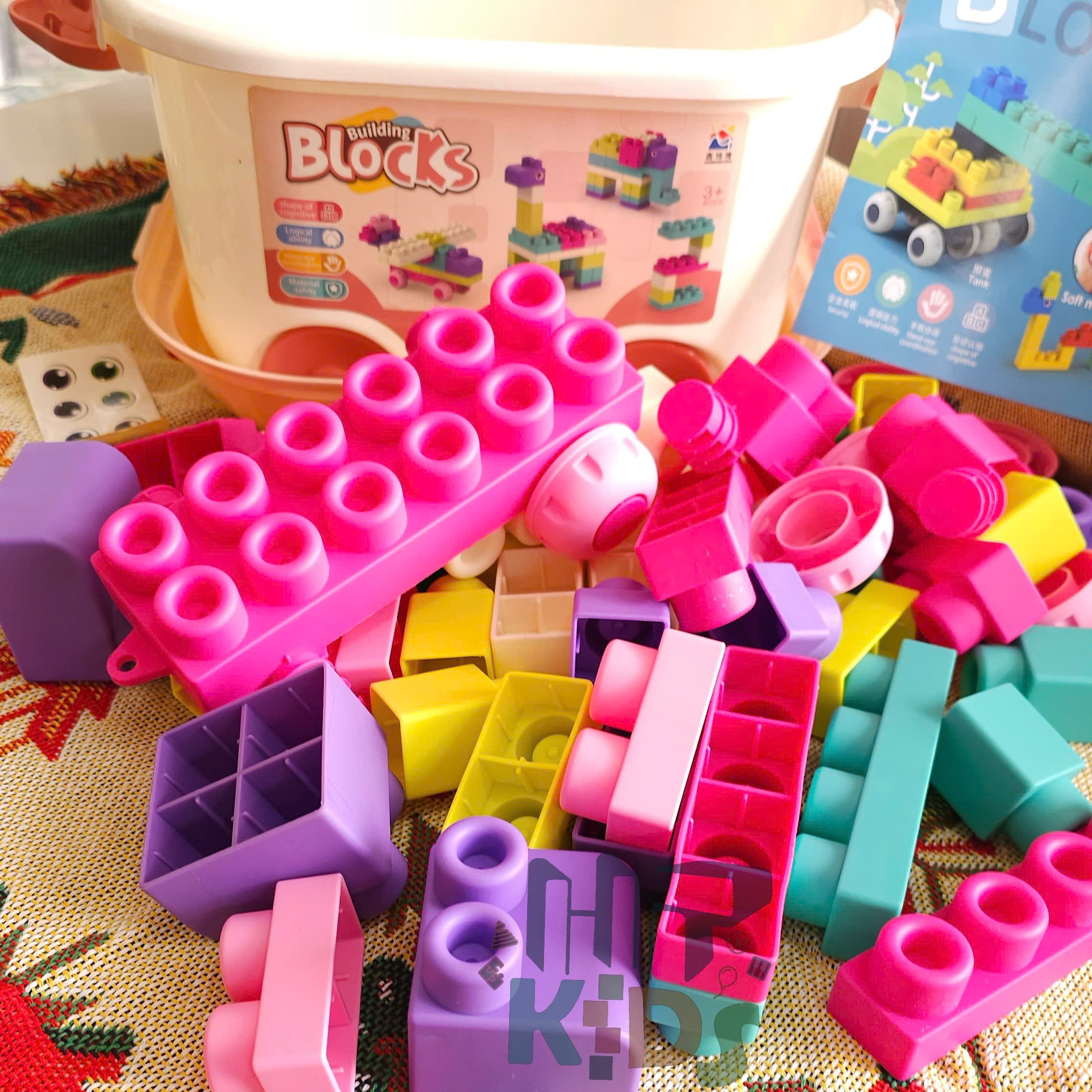 Đồ chơi lắp ráp size lớn cao su mềm cho bé