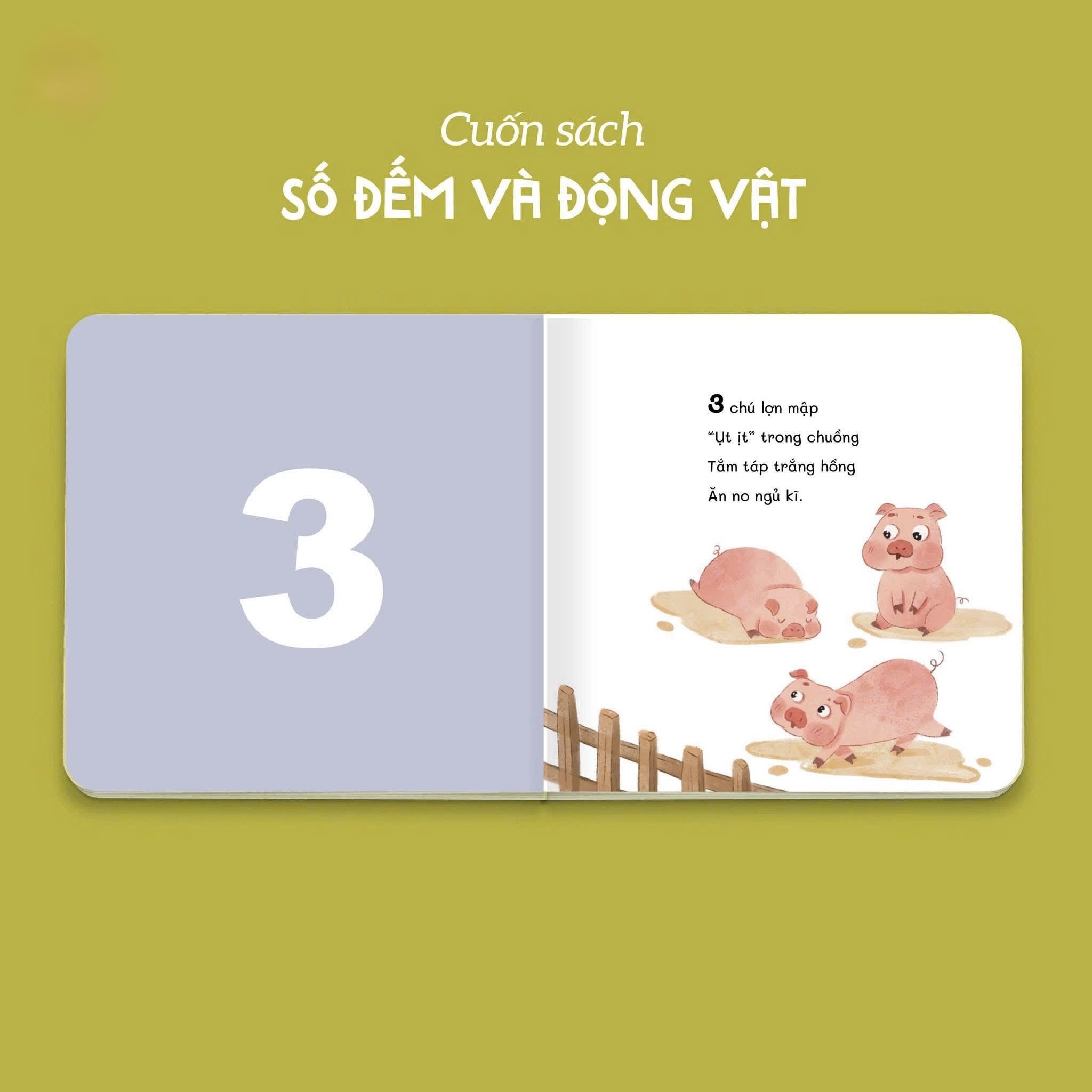 Sách - Bộ sách đầu tiên của bé 5 cuốn bồi cứng - Sách thơ cho bé sơ sinh, 0-6 tháng, 1 tuổi, em bé tập nói phát triển vốn từ  - Lionbooks
