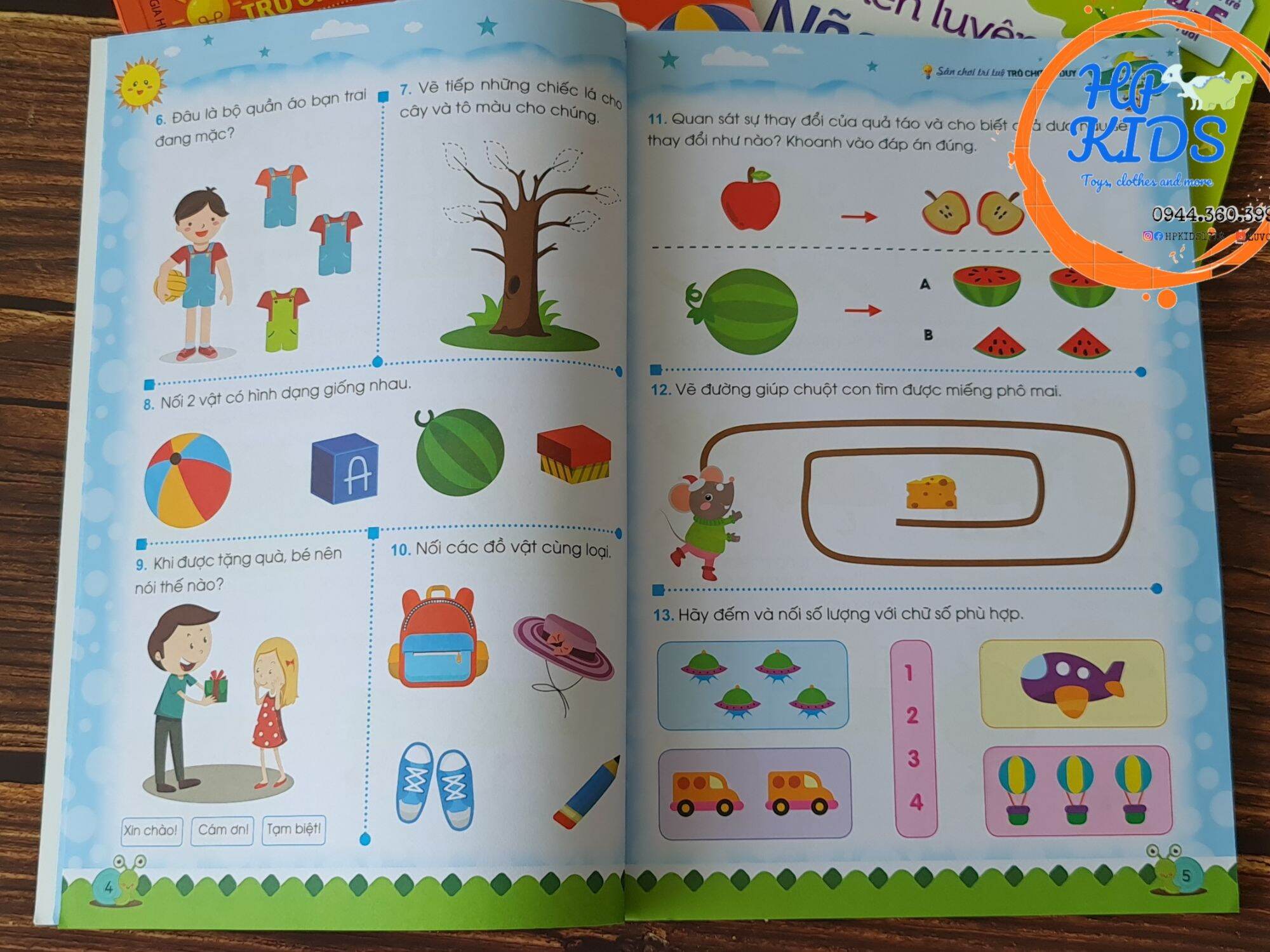 Sách Sân chơi trí tuệ trò chơi tư duy rèn luyện não trái não phải dành cho trẻ từ 3-6 tuổi