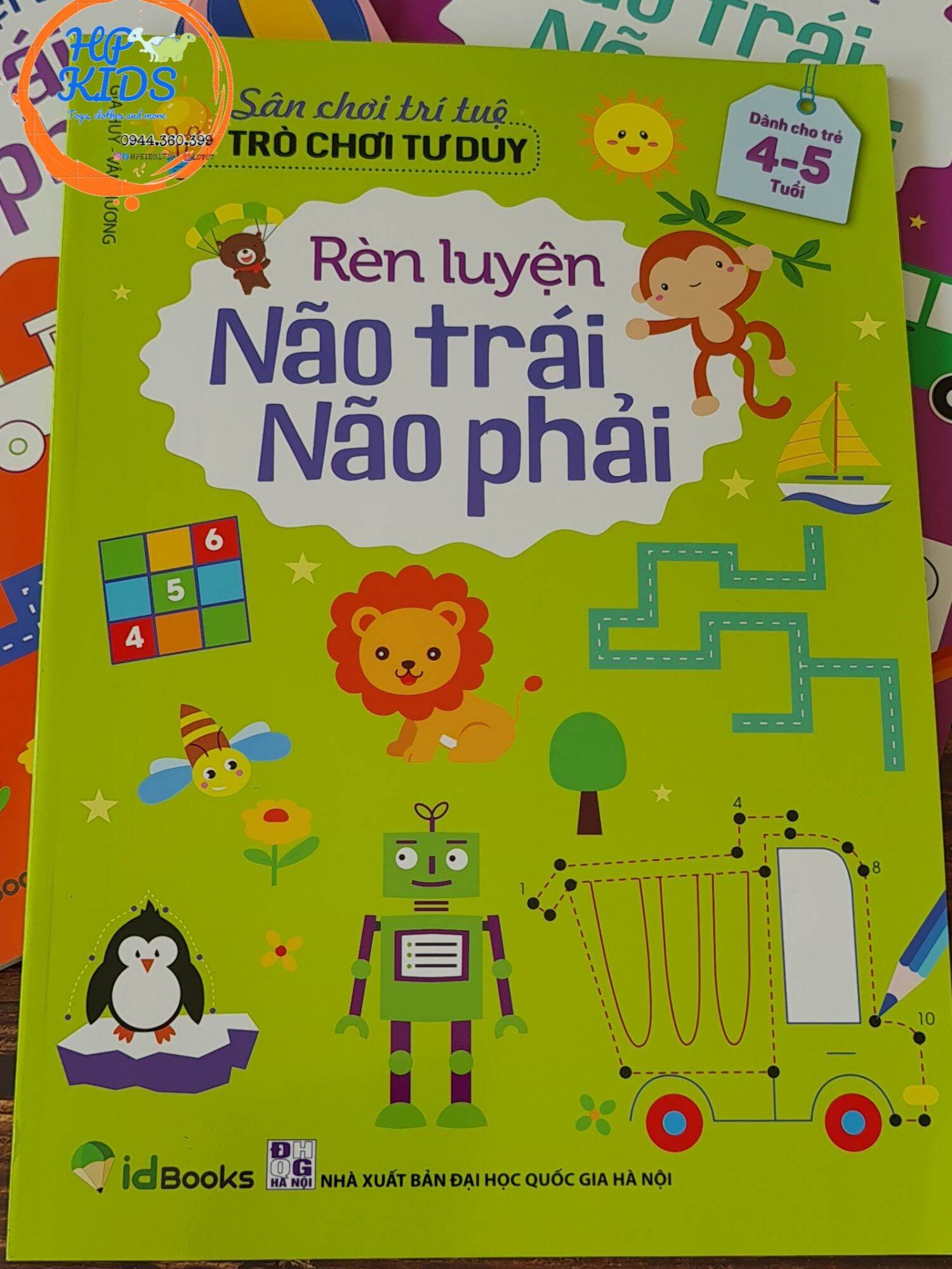 Sách Sân chơi trí tuệ trò chơi tư duy rèn luyện não trái não phải dành cho trẻ từ 3-6 tuổi
