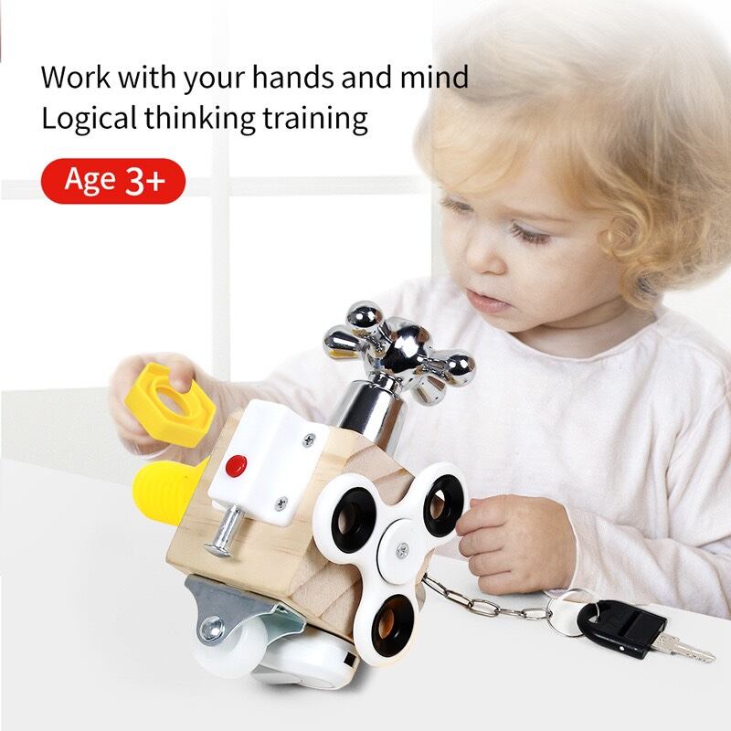 BỘ ĐỒ CHƠI MONTESSORI GIẢI ĐỐ MỞ KHÓA