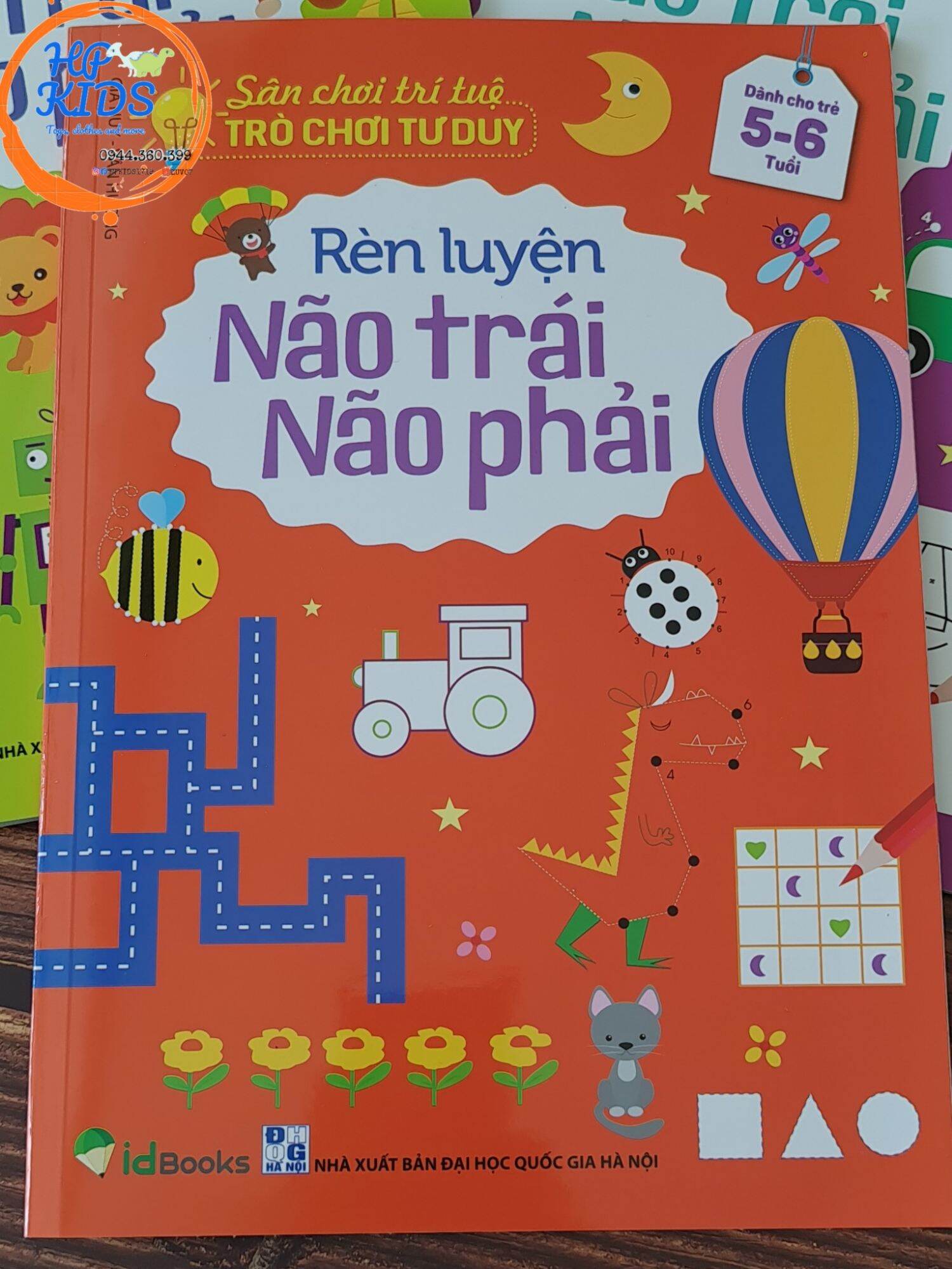 Sách Sân chơi trí tuệ trò chơi tư duy rèn luyện não trái não phải dành cho trẻ từ 3-6 tuổi
