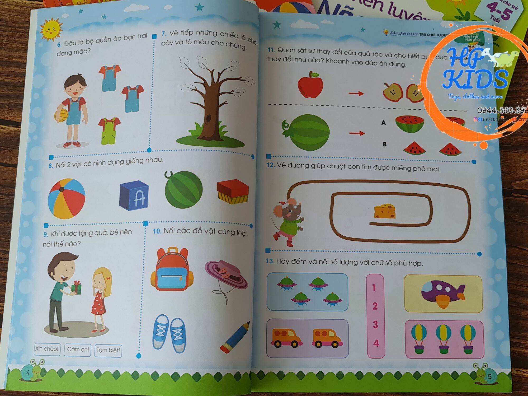 Sách Sân chơi trí tuệ trò chơi tư duy rèn luyện não trái não phải dành cho trẻ từ 3-6 tuổi