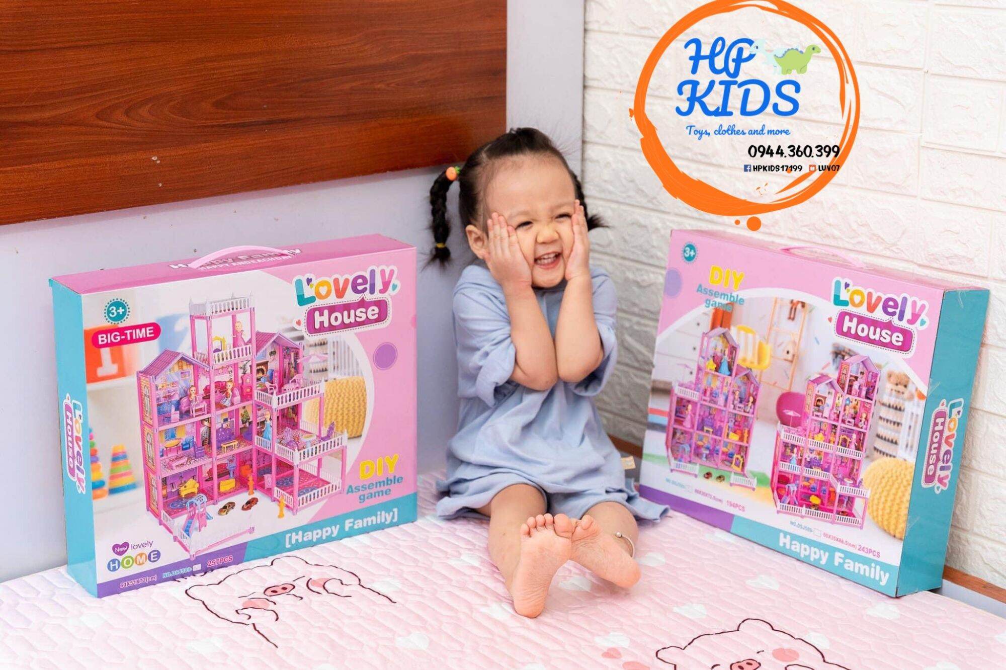 Ngôi nhà búp bê size siêu to khổng lồ cho bé yêu