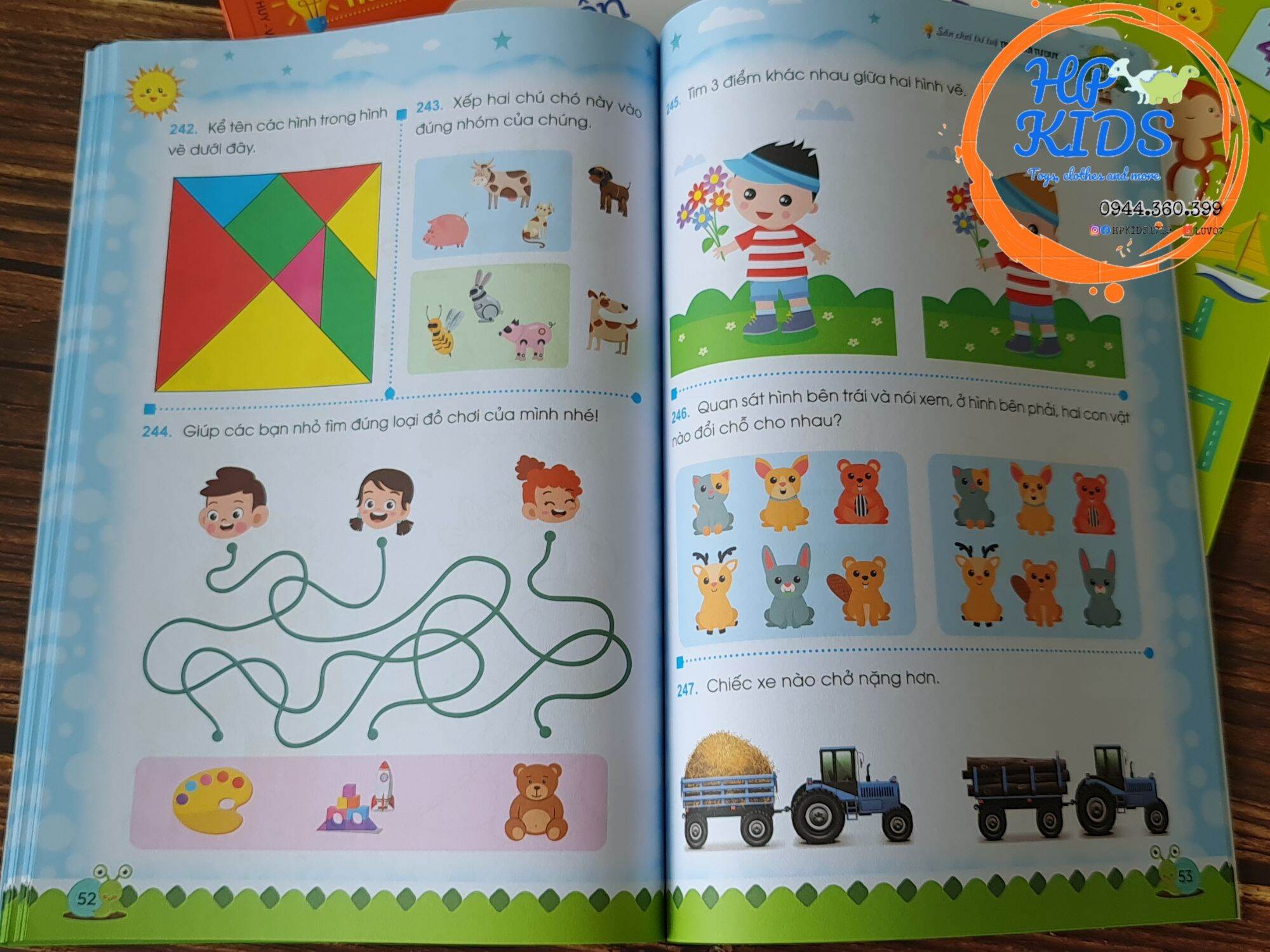 Sách Sân chơi trí tuệ trò chơi tư duy rèn luyện não trái não phải dành cho trẻ từ 3-6 tuổi