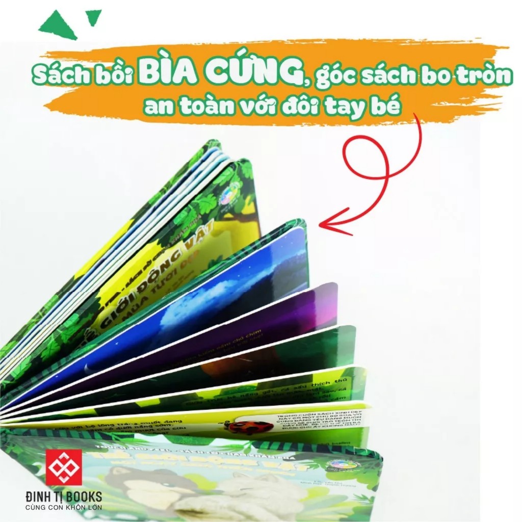 Sách sờ chạm - Gíup bé phát triển đa giác quan nhiều chủ đề - Đinh Tị