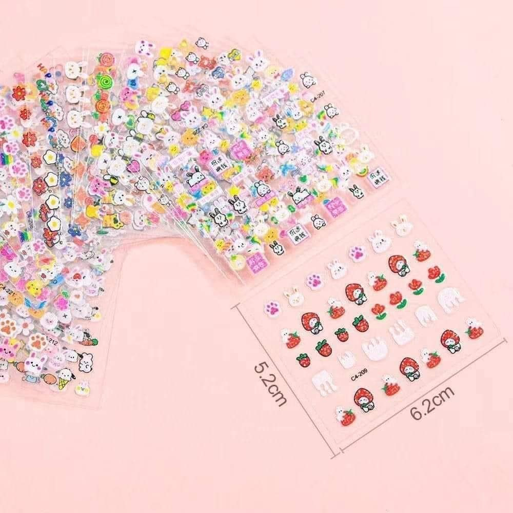 Sticker 3D dán móng , dán vở cho bé, nhiều hình nhiều chủ đề đáng yêu