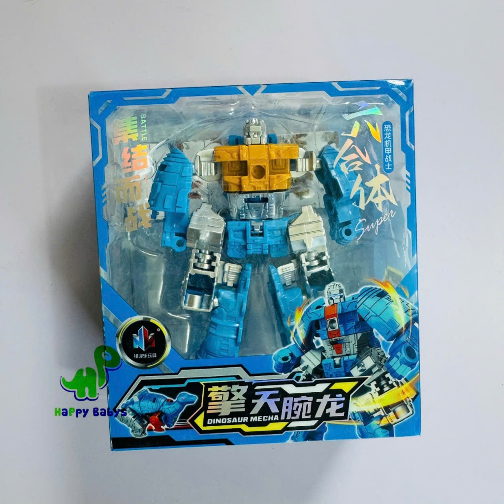 Robot biến hình kết hợp 6 mô hình thành một Robot lớn siêu hấp dẫn rèn luyện tay mắt và tư duy cho bé