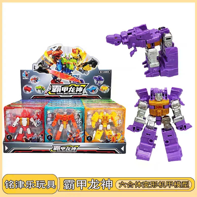 Robot biến hình kết hợp 6 mô hình thành một Robot lớn siêu hấp dẫn rèn luyện tay mắt và tư duy cho bé