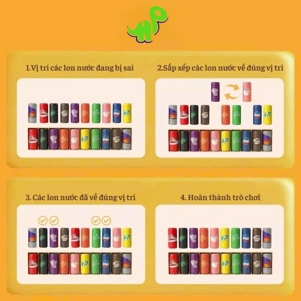Đồ Chơi Ghép Màu Lon Nước Thông Minh Cho Bé - Color Matching Collision