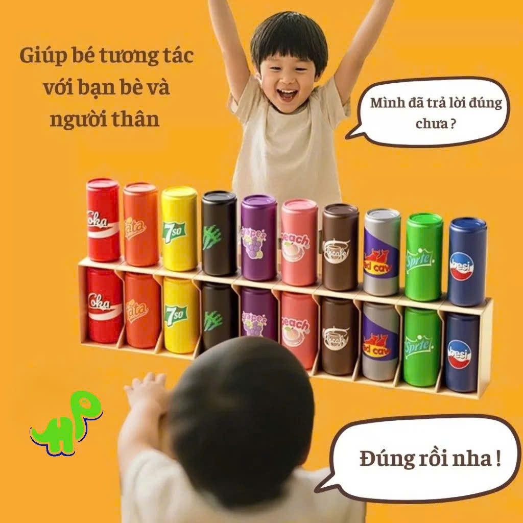 Đồ Chơi Ghép Màu Lon Nước Thông Minh Cho Bé - Color Matching Collision