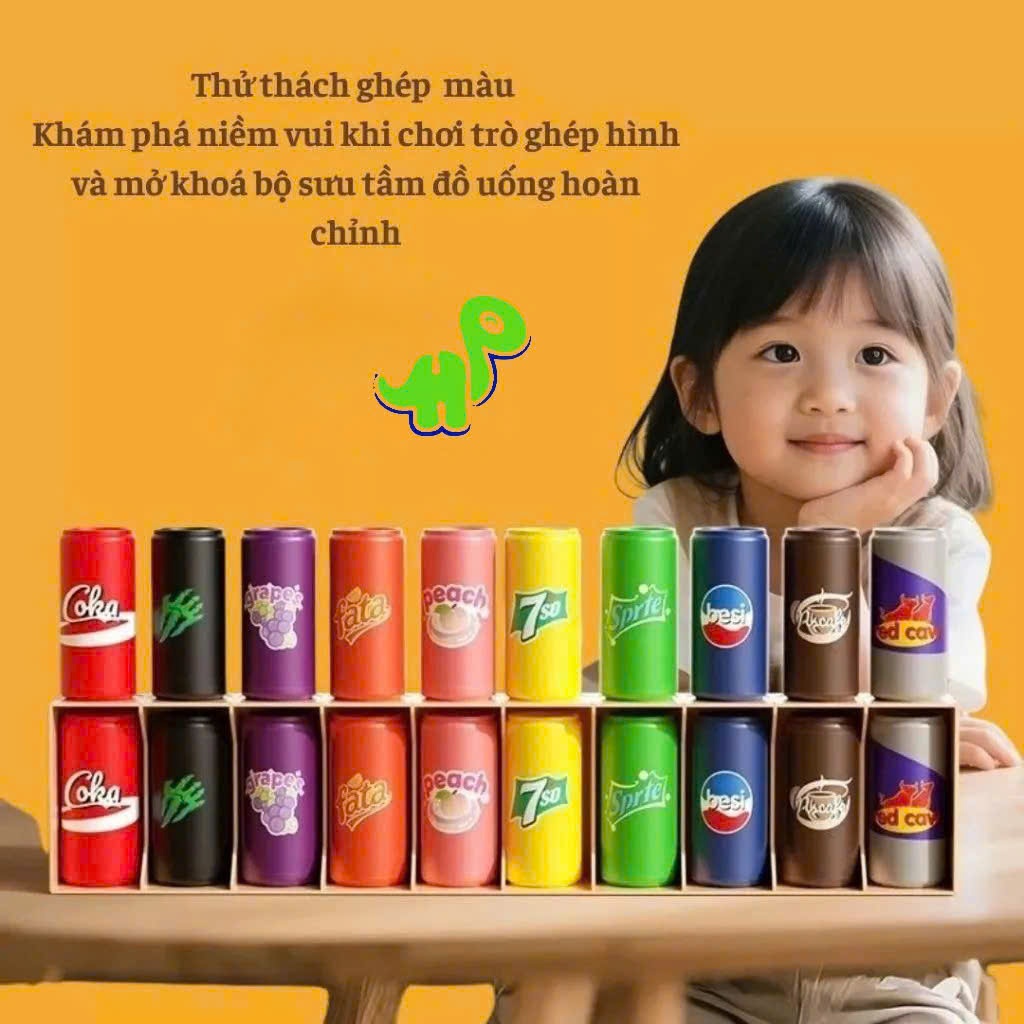 Đồ Chơi Ghép Màu Lon Nước Thông Minh Cho Bé - Color Matching Collision