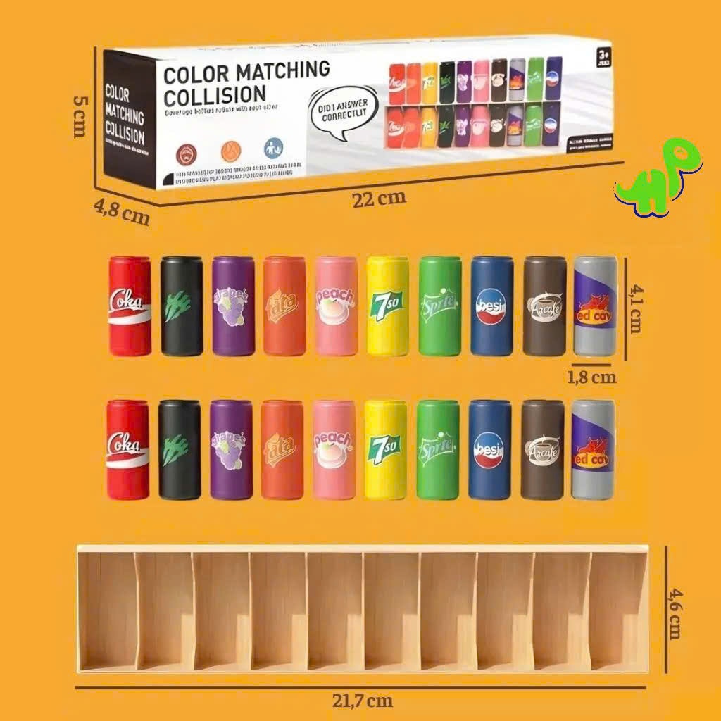 Đồ Chơi Ghép Màu Lon Nước Thông Minh Cho Bé - Color Matching Collision