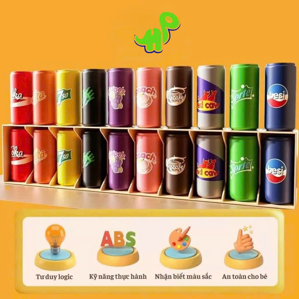Đồ Chơi Ghép Màu Lon Nước Thông Minh Cho Bé - Color Matching Collision
