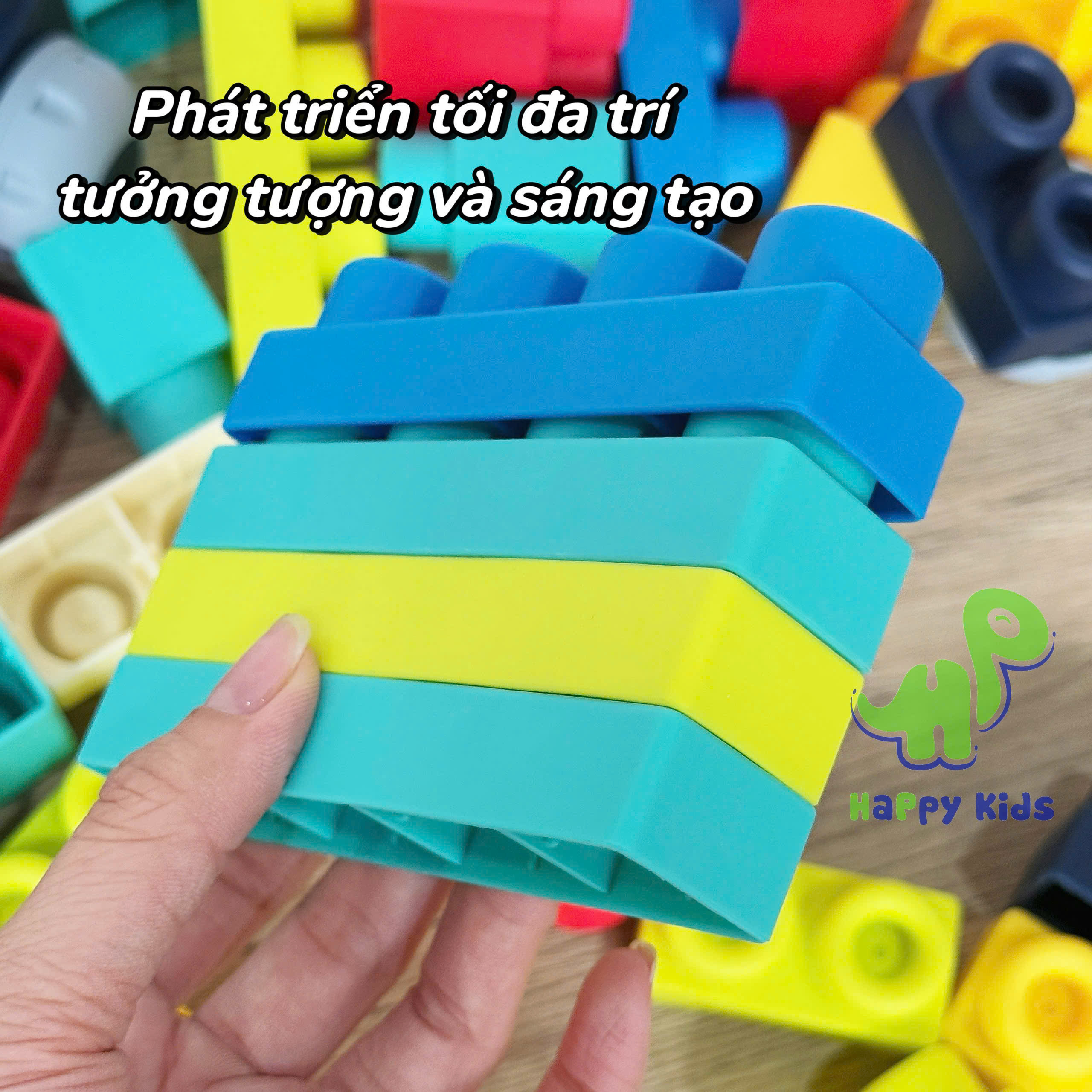 Đồ chơi lắp ráp size lớn cao su mềm cho bé