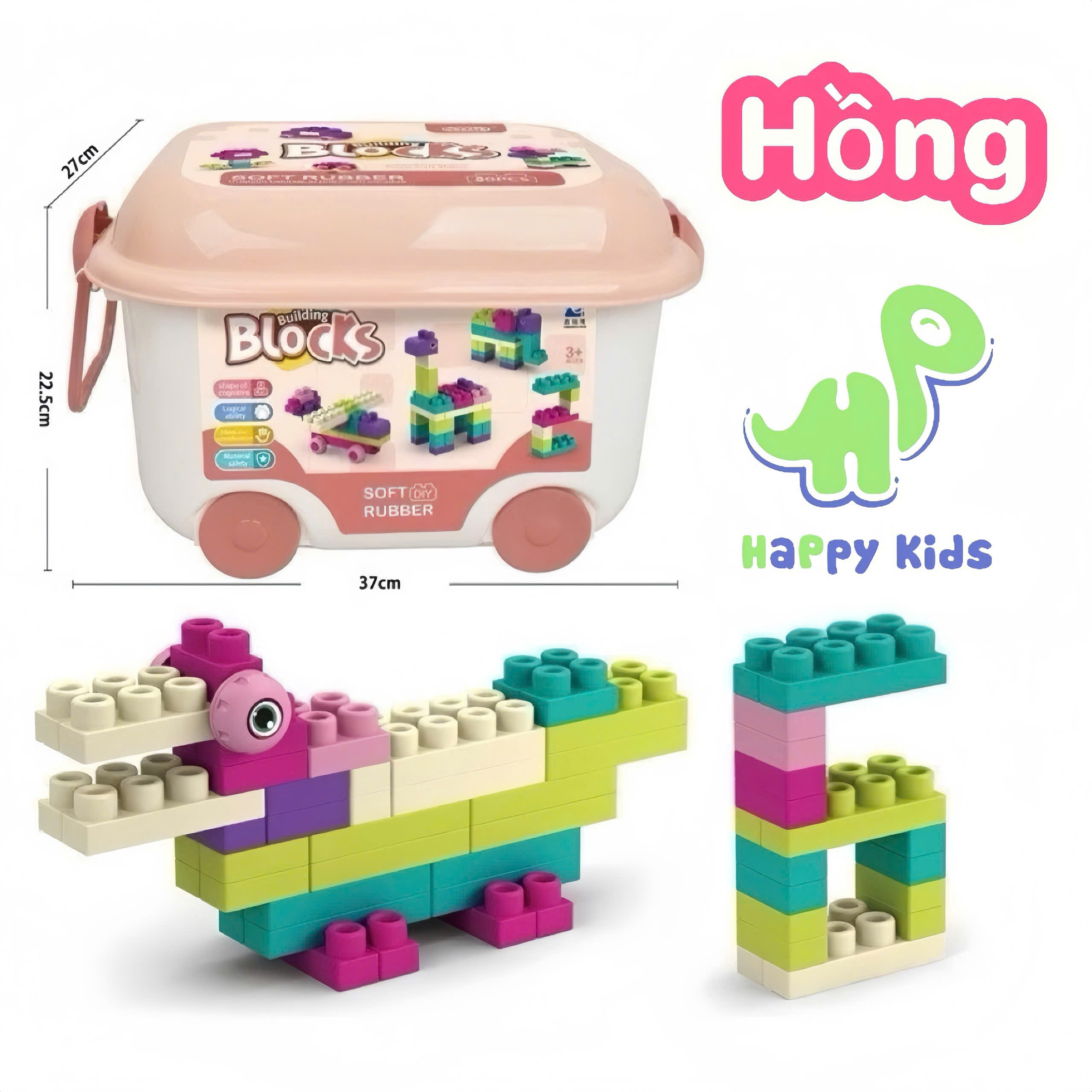 Đồ chơi lắp ráp size lớn cao su mềm cho bé