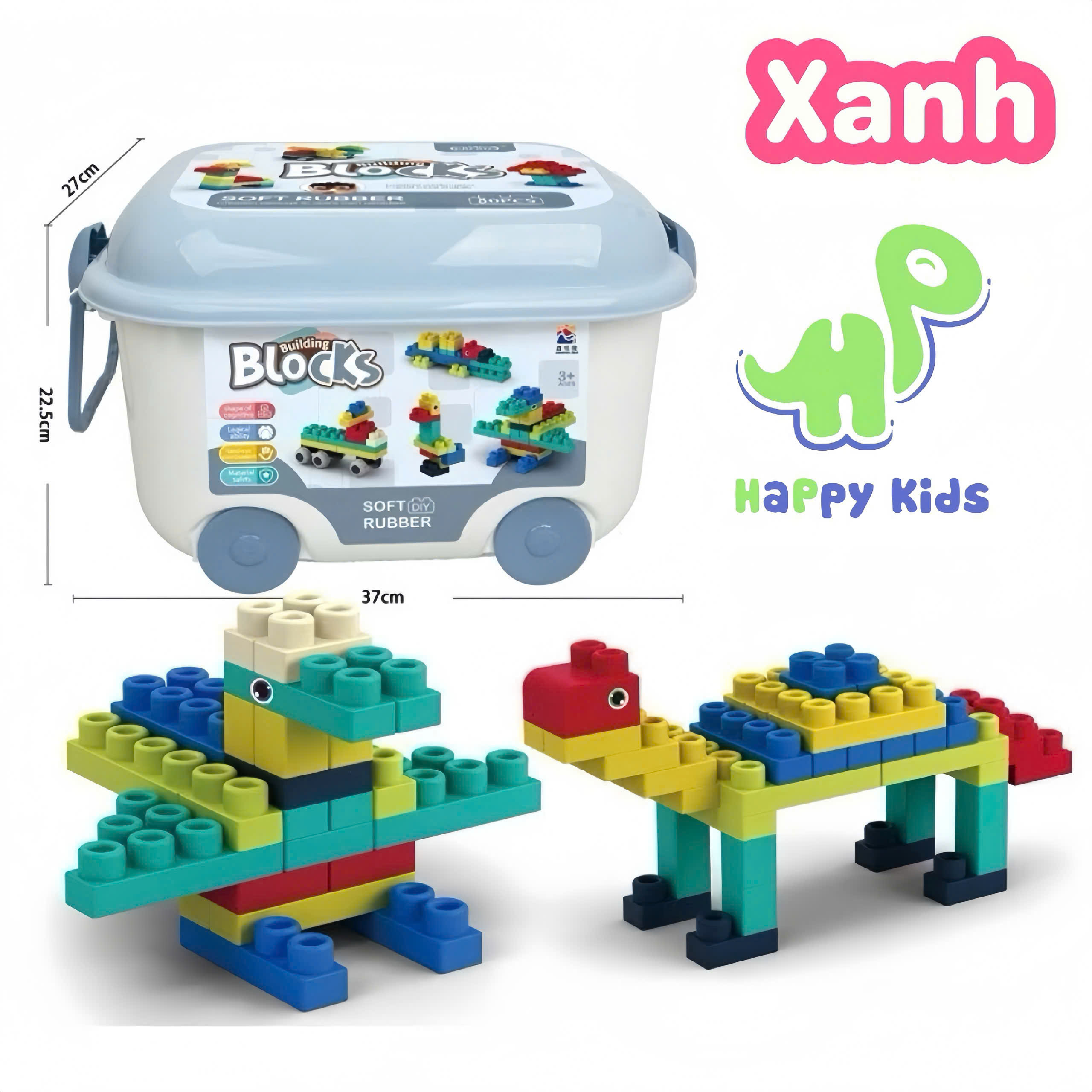 Đồ chơi lắp ráp size lớn cao su mềm cho bé