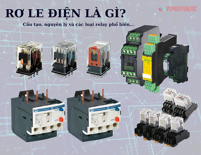 Rơ le điện là gì? Cấu tạo, nguyên lý hoạt động của rơ le