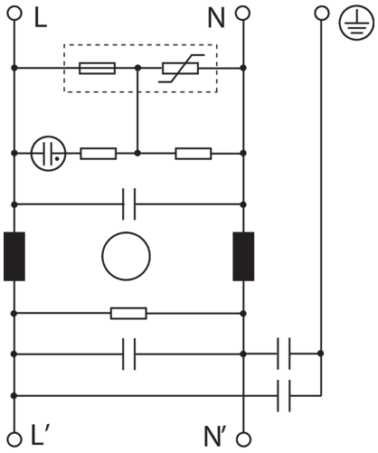 Cấu tạo Bộ lọc EMPARRO MEF 1/1 1 pha - 10701