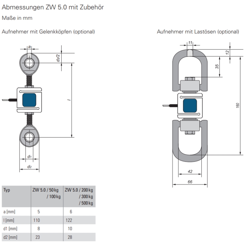 bản vẽ kích thước cân lực HKM ZW 5.0