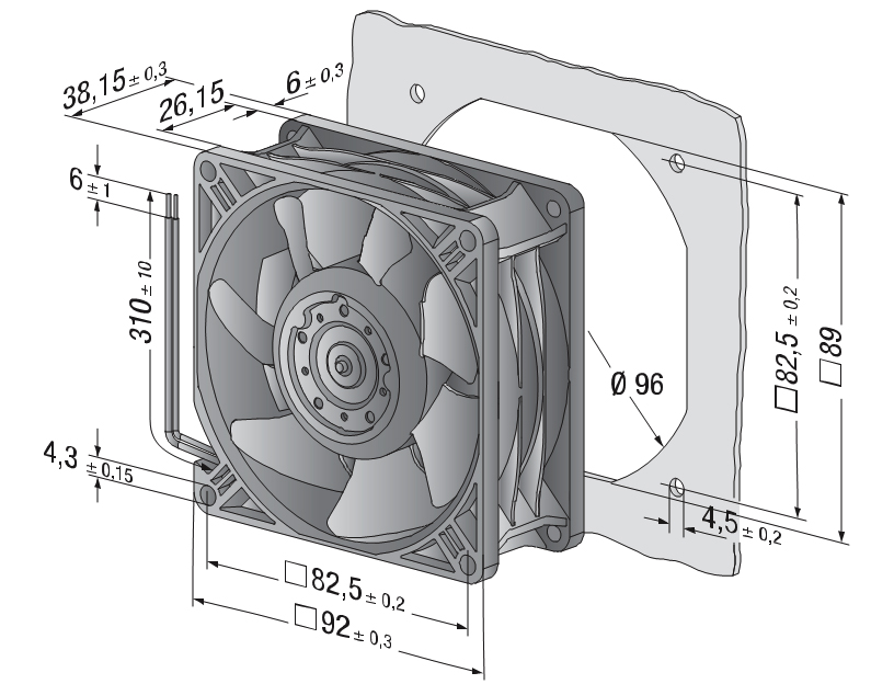 bản vẽ Ebm-papst 3252 J/2 H3P