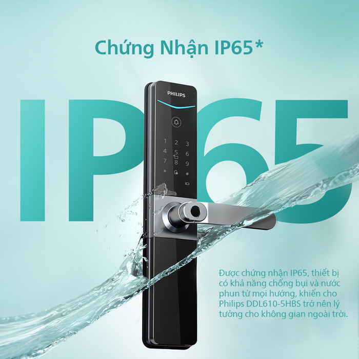 Khóa Thông Minh Philips DDL610-5HBS mở khóa từ xa