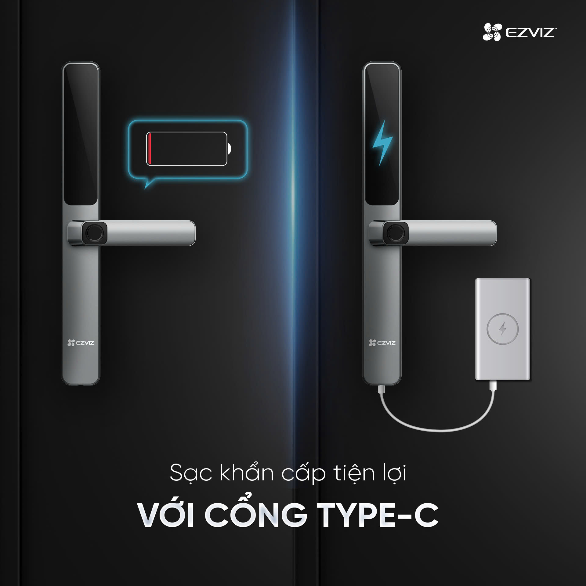 KHÓA VÂN TAY CỬA NHÔM EZVIZ DL06