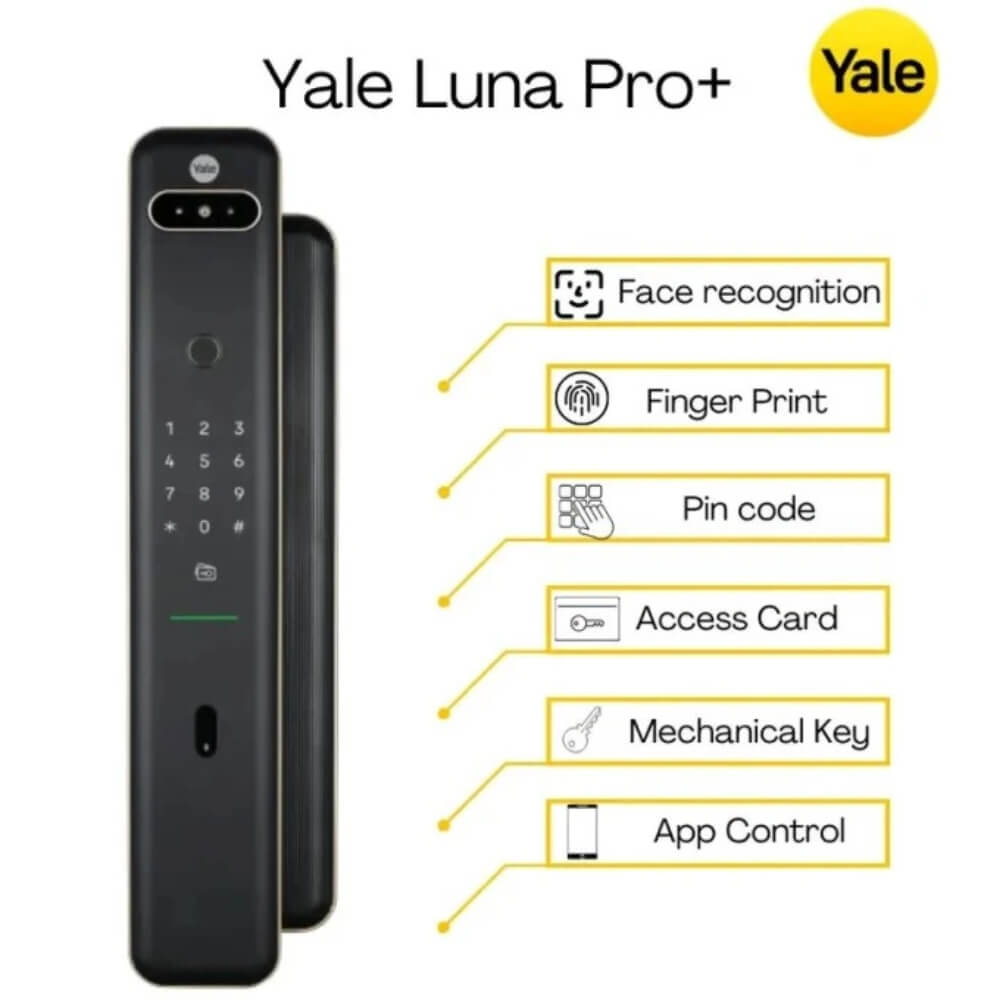 Khóa thông minh nhận diện khuôn mặt Yale Luna Pro+